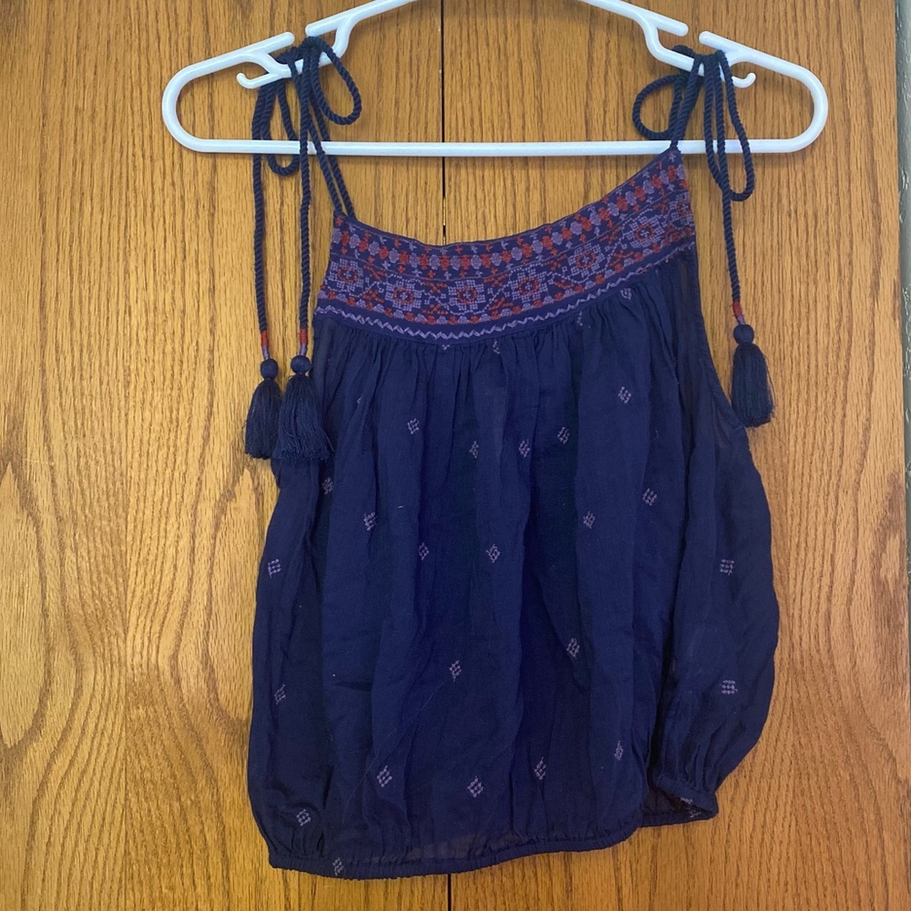 Free People tie-strap cotton tank top